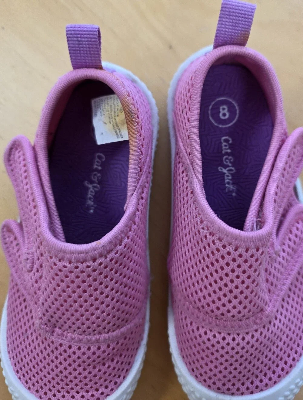 Kids Pink Mesh Slip-On Water Shoes